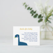 Boeken voor Baby Dinosaur Baby shower Blue Cute Informatiekaartje (Staand voorkant)