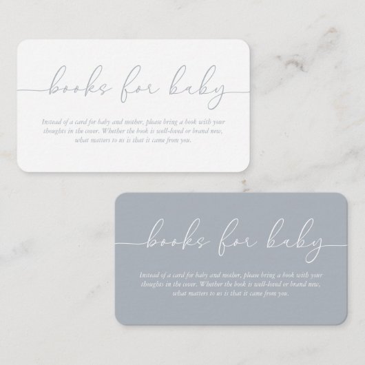 Boeken voor Baby Dual-Sided Baby shower Enclosure  Informatiekaartje (Voorkant / Achterkant)