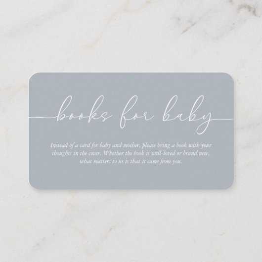 Boeken voor Baby Dual-Sided Baby shower Enclosure  Informatiekaartje (Achterkant)