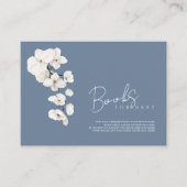 Boeken voor Baby Dusty Blue White Orchid Baby show Informatiekaartje (Voorkant)