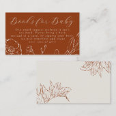 Boeken voor Baby Elegant Verbrand Sinaasappel Bota Informatiekaartje (Voorkant / Achterkant)