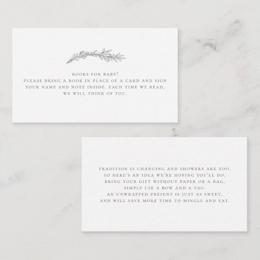 Boeken voor Baby- en schermschoeisel Informatiekaartje (Voorkant / Achterkant)