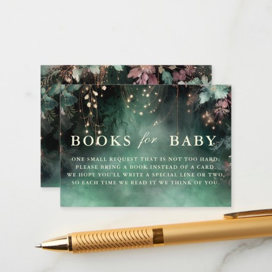 Boeken voor Baby Enchanted Forest Greenery Arch Informatiekaartje (Voorkant / Achterkant in situ)