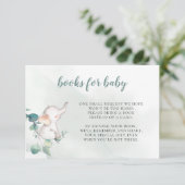 Boeken voor Baby Enclosure Card Baby Elephant Bedankkaart (Staand voorkant)