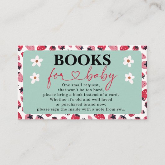 Boeken voor Baby Enclosure Kaart Berry Baby shower (Voorkant)