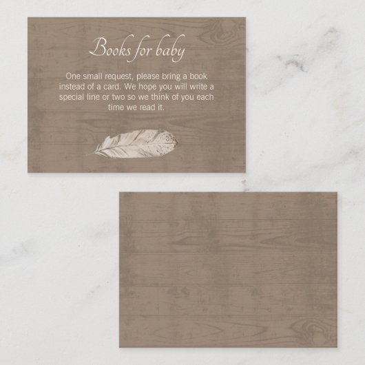 Boeken voor Baby Enclosure Kaart – Rustic Woodland (Voorkant / Achterkant)