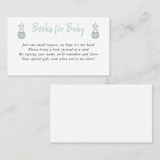 Boeken voor Baby Enclosure Kaarten Contactkaartje (Voorkant / Achterkant)