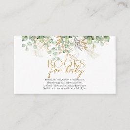 Boeken voor Baby Eucalyptus Greenery Baby shower Informatiekaartje