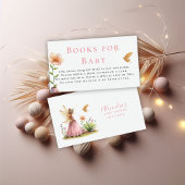 Boeken voor Baby Fairy Princess Pink Girl Shower Informatiekaartje
