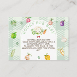 Boeken voor Baby Farmers Market Baby shower Informatiekaartje