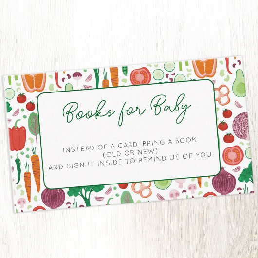 Boeken voor Baby Farmers Market Lokaal geteelde Ba Informatiekaartje