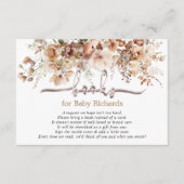 Boeken voor Baby Floral Baby shower Informatiekaartje (Voorkant)