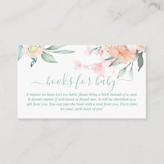 Boeken voor Baby Floral Wreath Oh Baby Informatiekaartje (Voorkant)