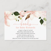 Boeken voor Baby florale lileuzen lily baby shower Informatiekaartje (Voorkant)
