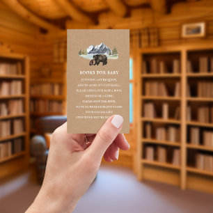 Boeken voor Baby gedicht Beer Baby shower Informatiekaartje