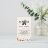 Boeken voor Baby gedicht Beren Floral Baby shower Informatiekaartje (Staand voorkant)
