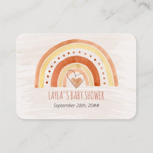 Boeken voor Baby Gedicht Neutral Rainbow Baby show Informatiekaartje (Achterkant)