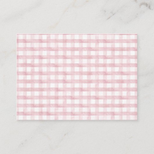 Boeken voor Baby Gekke Goose Girl Pink Baby shower Informatiekaartje (Achterkant)