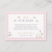 Boeken voor Baby Gekke Goose Whimsical Pink Shower Informatiekaartje (Voorkant)