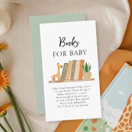Boeken voor baby geslacht neutrale baby shower informatiekaartje