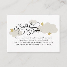Boeken voor Baby Gold Stars Shower Enclosure Card Informatiekaartje