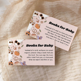 Boeken voor Baby Groovy Halloween Ghost Baby showe Informatiekaartje