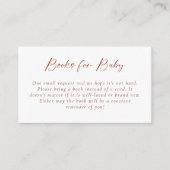 Boeken voor Baby Hallo Baby shower QR Code Copper Informatiekaartje (Voorkant)