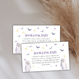 Boeken voor Baby Halloween Baby shower Informatiekaartje