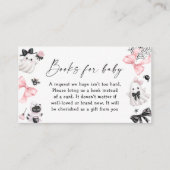Boeken voor Baby Halloween Pink Baby shower Informatiekaartje (Voorkant)
