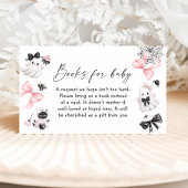 Boeken voor Baby Halloween Pink Baby shower Informatiekaartje