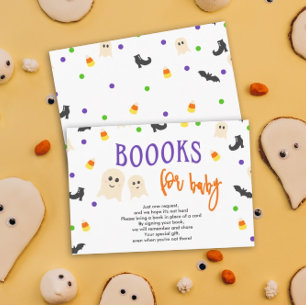 Boeken voor Baby Halloween Shower Baby Book Reques Informatiekaartje