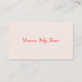 Boeken voor Baby Hand Drawn Apple Informatiekaartje (Achterkant)