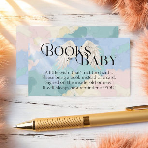 Boeken voor Baby Heaven Send Pastel Baby shower Informatiekaartje