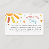 Boeken voor Baby Here Comes The Son Baby shower Informatiekaartje (Voorkant)