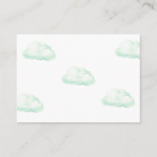 Boeken voor Baby Hete Luchtballon Baby shower Informatiekaartje (Achterkant)