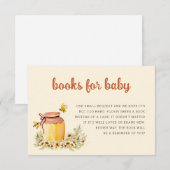Boeken Voor Baby Honing en Bijen Baby shower Informatiekaartje (Voorkant / Achterkant)