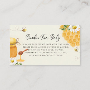 Boeken voor Baby honingraten baby shower Informatiekaartje