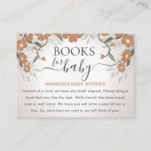 Boeken voor Baby in Bloom Shower Genderneutraal Informatiekaartje (Voorkant)