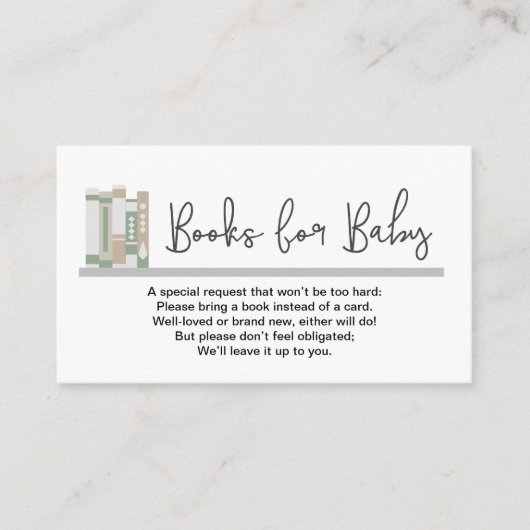 Boeken voor Baby in plaats van Kaart Genderneutraa (Voorkant)