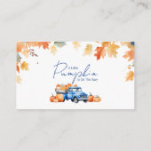 Boeken voor Baby Insert Blue Truck & Little Pumpki Informatiekaartje (Achterkant)