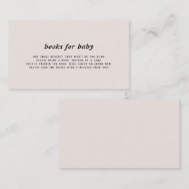 Boeken voor Baby Insert Kaart