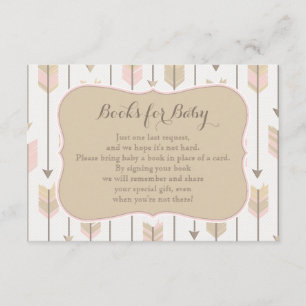 Boeken voor Baby Insert Kaart Blush Pink and Tan