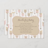 Boeken voor Baby Insert Kaart Blush Pink and Tan (Voorkant / Achterkant)