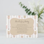 Boeken voor Baby Insert Kaart Blush Pink and Tan (Staand voorkant)
