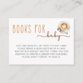 Boeken voor Baby Insert | Koffie Baby shower aanvr Informatiekaartje (Voorkant)