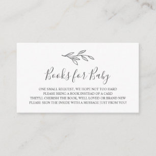 Boeken voor Baby-insteekkaart Informatiekaartje