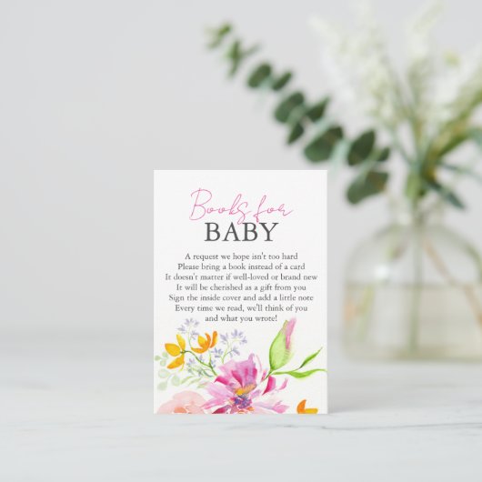 Boeken voor Baby Invitations Enclosure Kaarten (Staand voorkant)