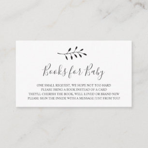 Boeken voor Baby-invoegkaart Informatiekaartje