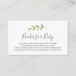 Boeken voor Baby-invoegkaart Informatiekaartje