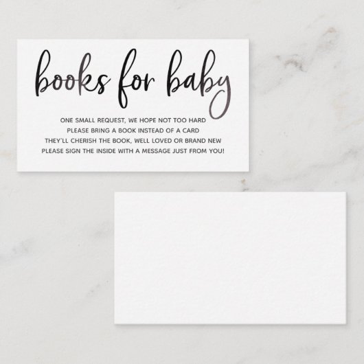 Boeken voor Baby-invoegkaart Informatiekaartje (Voorkant / Achterkant)